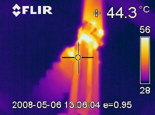 eine thermische Auff�lligkeit vorhanden, die dringend kontrolliert werden sollte